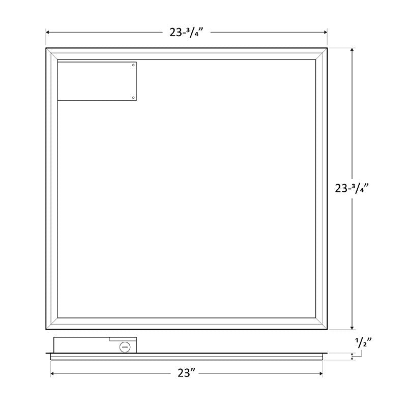 Westgate 2x2 T-bar Grid Frame Light, 36W, 3500K, Led Outdoor Light