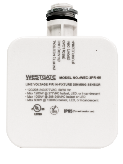 Westgate WEC-3PR-60 WEC Motion Sensor Outdoor Lighting - White