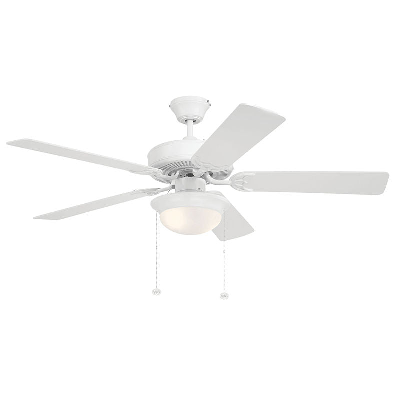 Westgate WFL-107-PC-5B-52-WH-WH 52" Plywood 5-Blade Ceiling Fan & Light - White