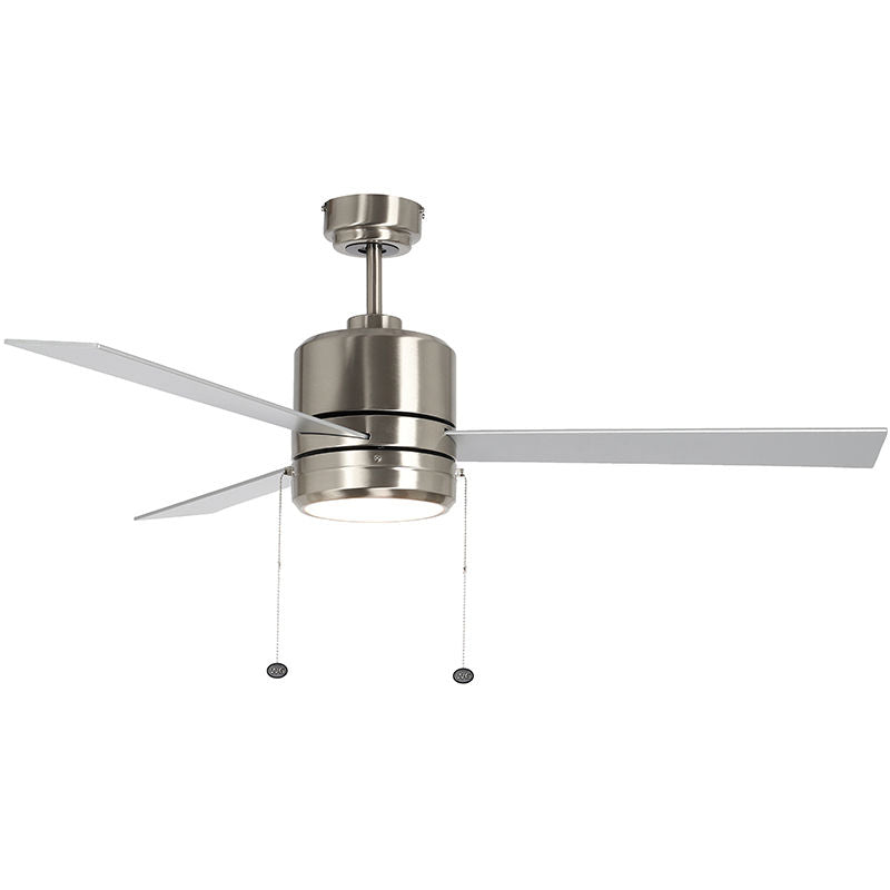 Westgate WFL-115-PC-3B-52-MCT-BN-RWS 52" Plywood 3-Blade Ceiling Fan & Light - Brush Nickel and Reversible Rosewood/Silver Oak