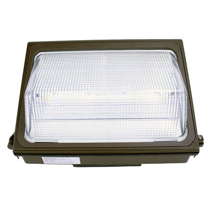 Westgate WMXE-EM-SERIES 80-120W Adjustable Traditional Glass Lens Wall Pack with Emergency Backup - Dark Bronze