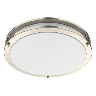 Westgate FDLS-14-MCT5 14" Slim Double-Ring Flush Mount Light - Brushed Nickel