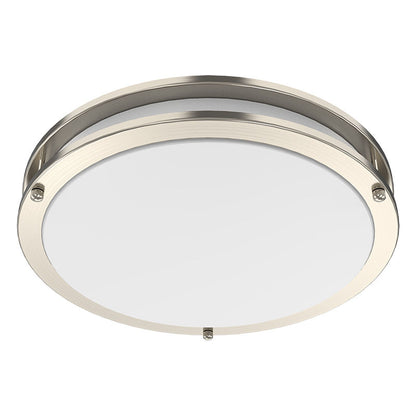 Westgate FDLS-14-MCT5 14" Slim Double-Ring Flush Mount Light - Brushed Nickel