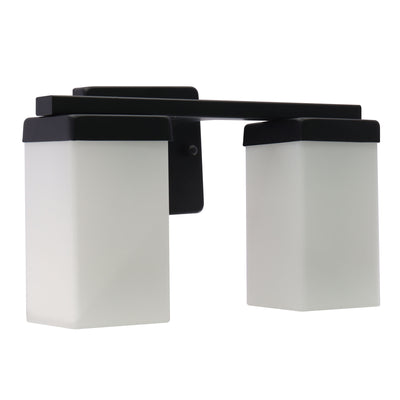 Westgate VLM-E26-2L-BK 2-Lamp E26 Lamp-Ready Vanity Light, 60W, 120VAC/60Hz - Black Finish