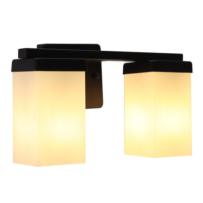 Westgate VLM-E26-2L-BK 2-Lamp E26 Lamp-Ready Vanity Light, 60W, 120VAC/60Hz - Black Finish