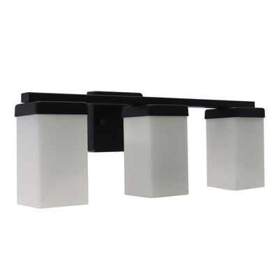 Westgate VLM-E26-3L-BK 3-Lamp E26 Lamp-Ready Vanity Light, 60W, 120VAC/60Hz - Black Finish