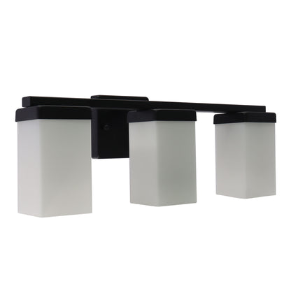 Westgate VLM-E26-3L-BK 3-Lamp E26 Lamp-Ready Vanity Light, 60W, 120VAC/60Hz - Black Finish