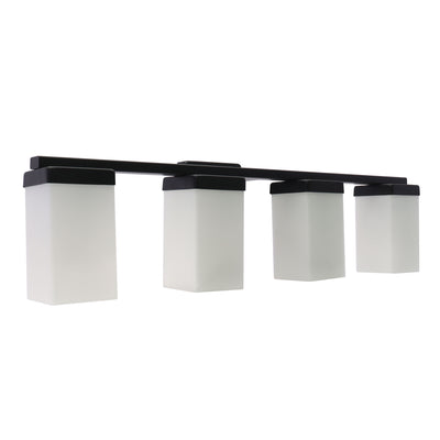 Westgate VLM-E26-4L-BK 4-Lamp E26 Lamp-Ready Vanity Light, 60W, 120VAC/60Hz - Black Finish