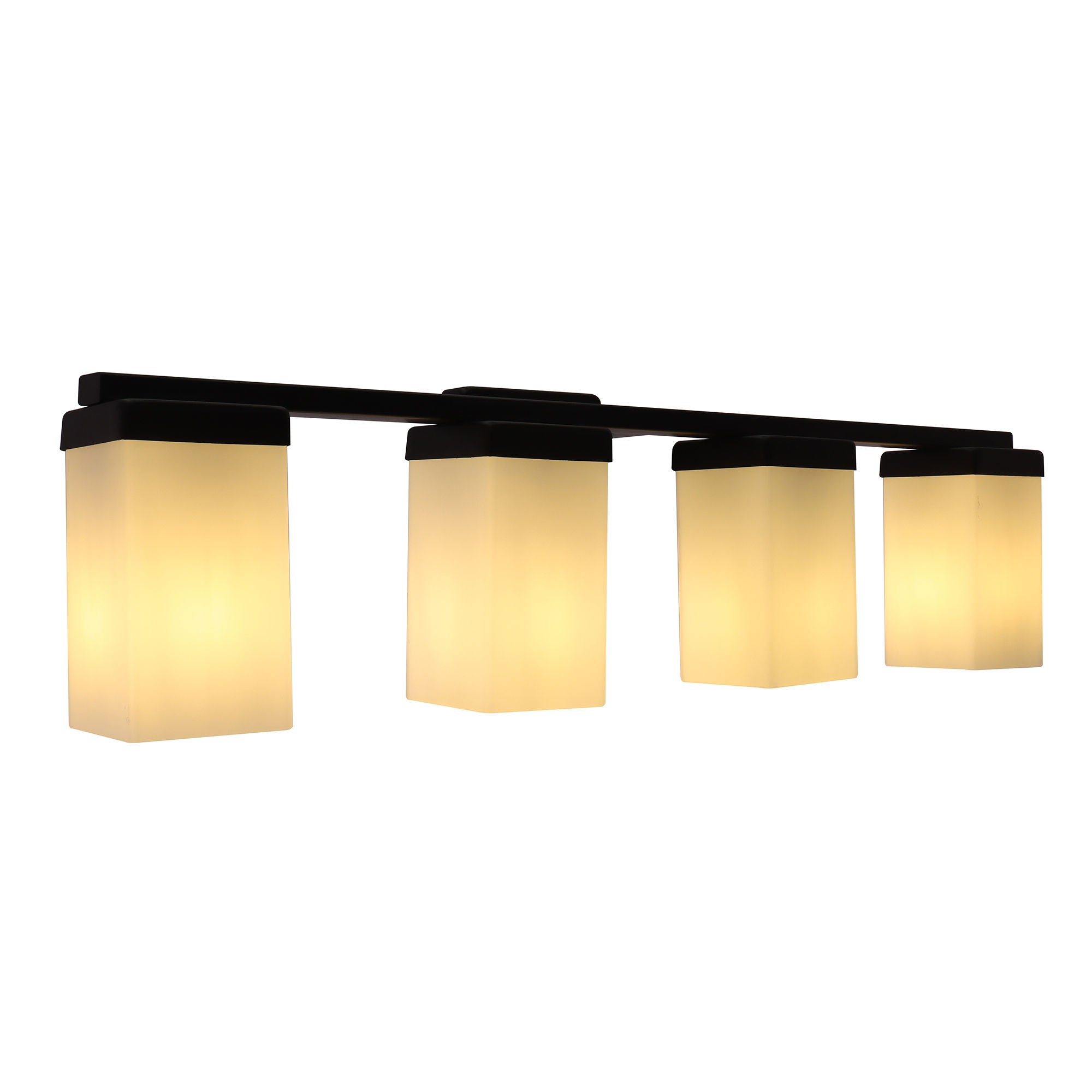 Westgate VLM-E26-4L-BK 4-Lamp E26 Lamp-Ready Vanity Light, 60W, 120VAC/60Hz - Black Finish