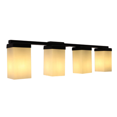 Westgate VLM-E26-4L-BK 4-Lamp E26 Lamp-Ready Vanity Light, 60W, 120VAC/60Hz - Black Finish