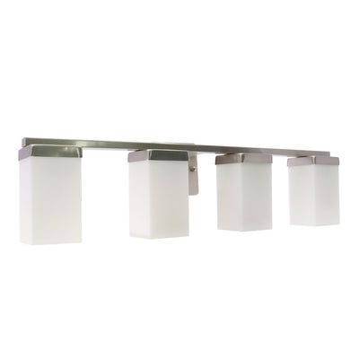 Westgate VLM-E26-4L-BN 4-Lamp E26 Lamp-Ready Vanity Light, 60W, 120VAC/60Hz - Brushed Nickel Finish