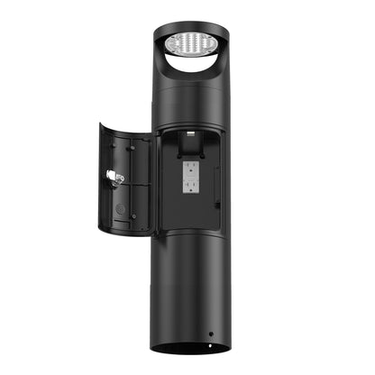 Westgate BOL-G4-SHAFT-23-GFCI-BK G4 Bollard Shaft 23 Inch With Gfci Outlet Compartment - Black