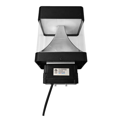 Westgate BOL-G8-200-MCTP-BK-CH G8 Bollard Head Square Chrome Reflector 10/18/25w 3CCT - Black