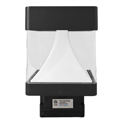Westgate BOL-G8-200-MCTP-BK-WH G8 Bollard Head Square - White Reflector 10/18/25w 3CCT - Black
