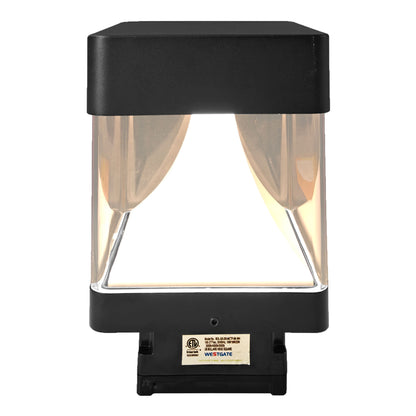 Westgate BOL-G8-200-MCTP-BK-WH G8 Bollard Head Square - White Reflector 10/18/25w 3CCT - Black