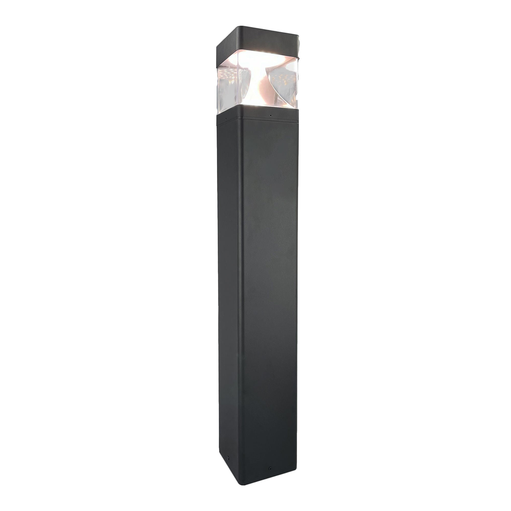 Westgate BOL-G8-200-MCTP-BK-WH G8 Bollard Head Square - White Reflector 10/18/25w 3CCT - Black