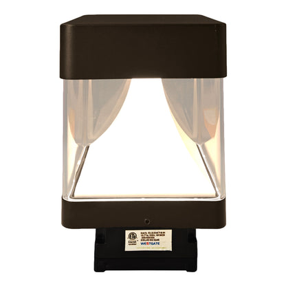 Westgate BOL-G8-200-MCTP-BR-WH G8 Bollard Head Square - White Reflector 10/18/25w 3CCT - Bronze