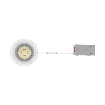 Westgate RDG4TL-MCT5 4" Round Gimbal Trimless Recessed Downlight, 15W, 5CCT Selectable, 1,250 Lumens, 90 CRI - White Finish