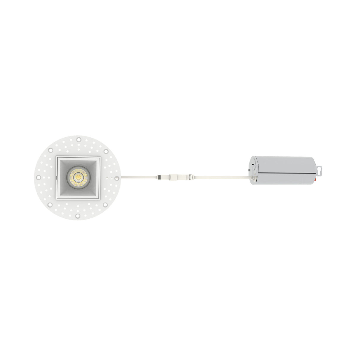 Westgate RDSG2TL-MCT5 2" Square Gimbal Trimless Recessed Downlight, 6W, 5CCT Selectable, 400 Lumens, 90 CRI - White Finish