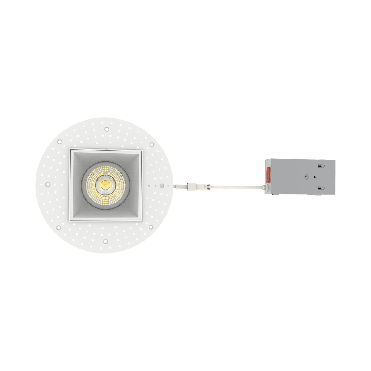 Westgate RDSG4TL-MCT5 4" Square Gimbal Trimless Recessed Downlight, 15W, 5CCT Selectable, 1,250 Lumens, 90 CRI - White Finish