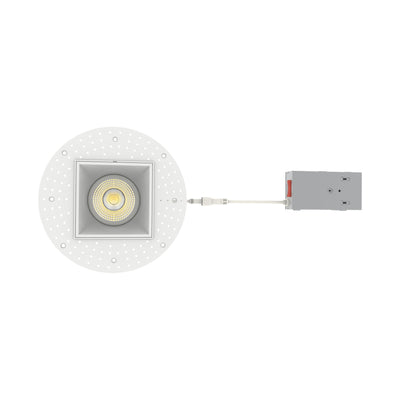 Westgate RDSG4TL-MCT5 4" Square Gimbal Trimless Recessed Downlight, 15W, 5CCT Selectable, 1,250 Lumens, 90 CRI - White Finish