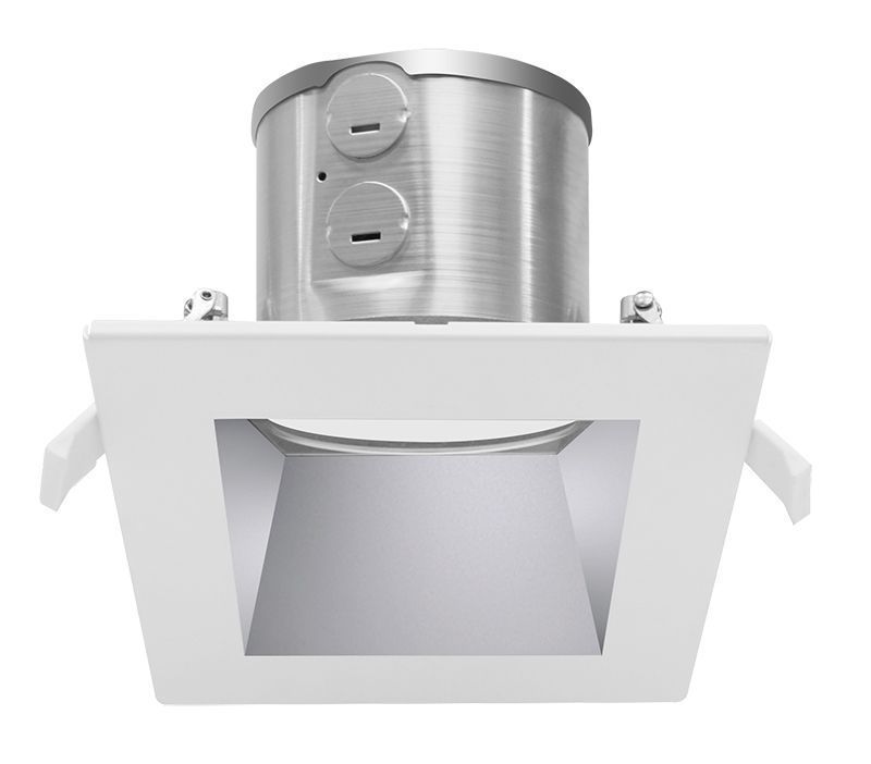 4" Square LED Commercial Clip-On/Snap-In Recessed Light - Haze
