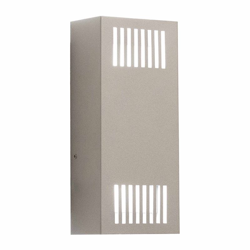 Small Crest Wall Sconce, Grille - Silver
