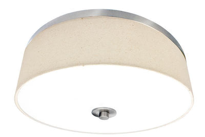 Westgate LCFF-18-MCT5-BN LED Multi-CCT Integrated Fabric Drum - Brushed Nickel