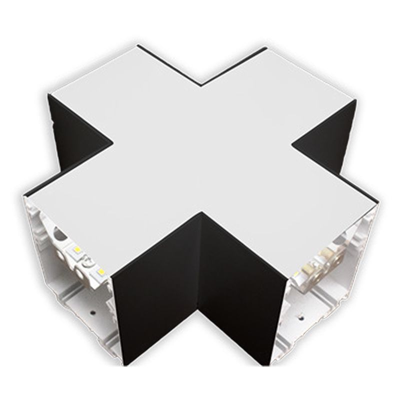 Westgate X, 4000K, SCX-X-MCT4-BK-X-40K, X-Shaped Black Corner Fixture Module - Black