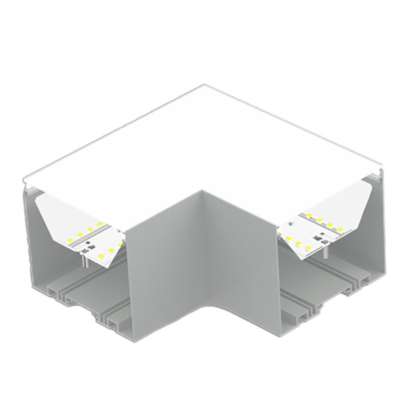 4" LED L-Shape Superior Architectural Seamless Linear Light Corner Fixture - White