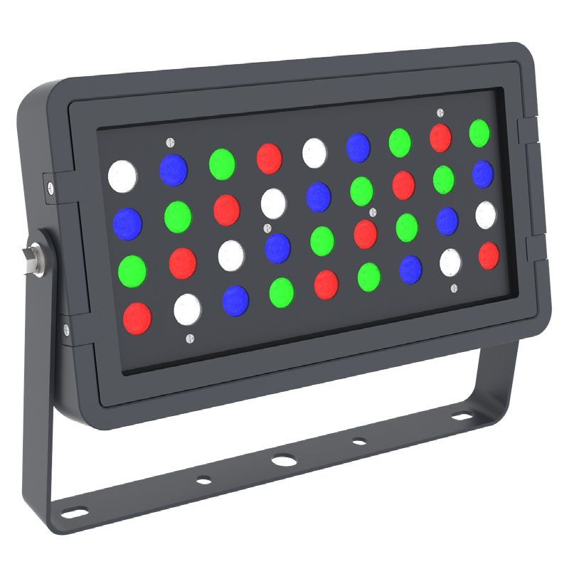 120-277V Westgate Smart App Compatible RGBW Series Square Flood Light - Black