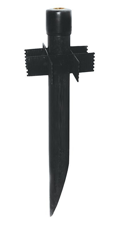  Extra-long 25” PVC Mounting Post For Ground Mounted Landscape Fixture - Black