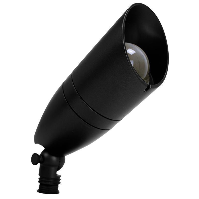 Westgate 8W, 5000K, AD120-018-MCT-BK-8W-50K, 120V Garden Bullet Light with Shroud - Black