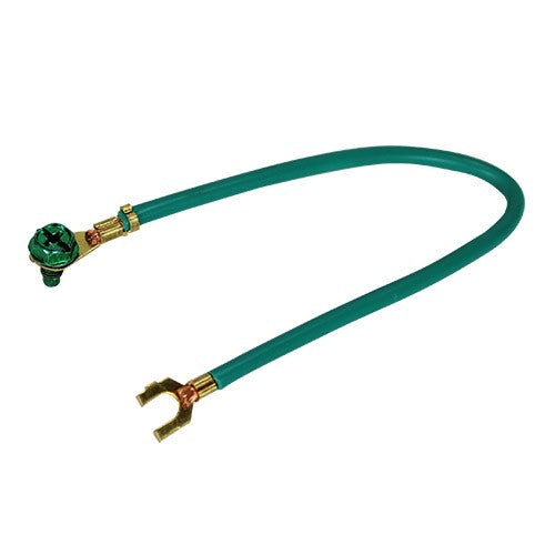 Orbit PTST-8 8" Green #12 Stranded Pigtail and Flanged Spade Terminal