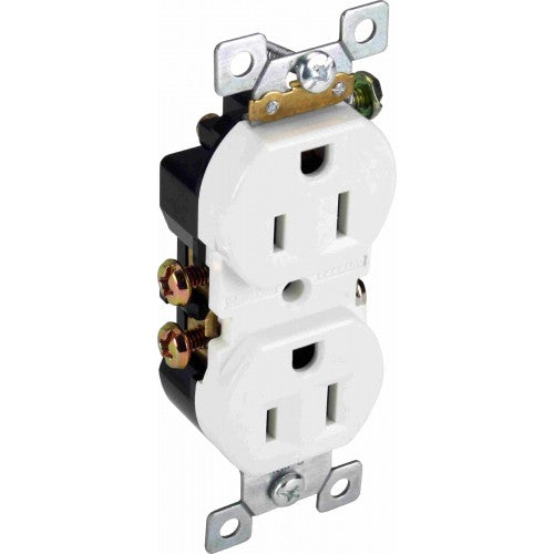 Orbit R15-SW 15A Duplex Receptacle Self-Grounding - White