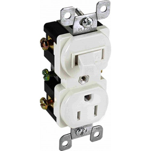 Orbit RTS15-I 15A Single Pole Stack Switch / Receptacles - Ivory