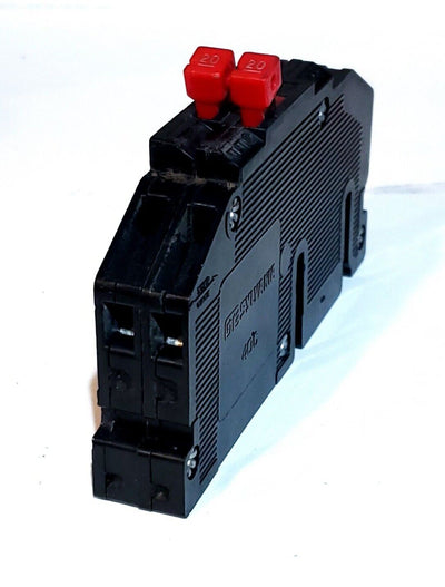 (USED) Zinsco RC38-20 2-Pole 20-Amp Circuit Breaker - Red Toggle