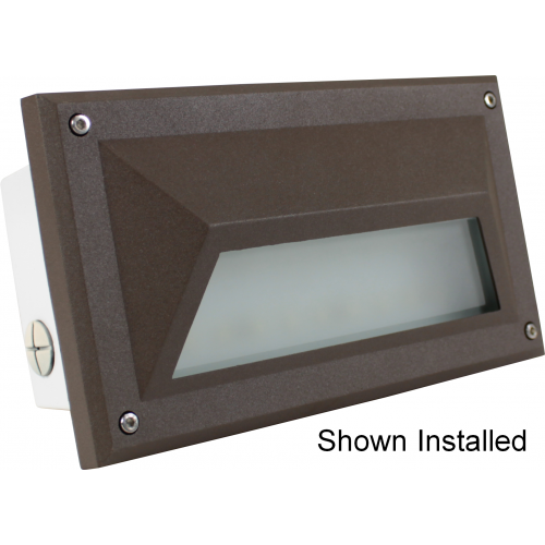 Orbit Step Light Cover Faceplate – Bronze, Frosted Glass, 8-7/8x5 Inch, Model S710C-BR