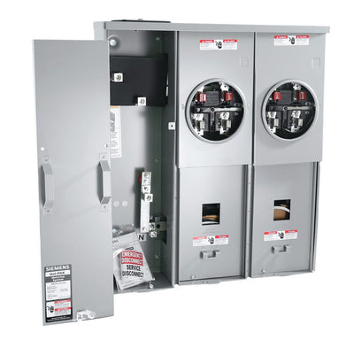 Siemens WEPK2211 200A 2 - Gang Ring - Type Metering System – NEC 2020 & EUSERC Compliant - Sonic Electric