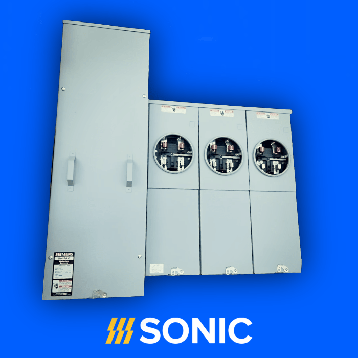 Siemens WEPK3311 Uni - PAK 300 - Amp 3 - Gang Ring Style EUSERC Multi - Family Metering - Sonic Electric