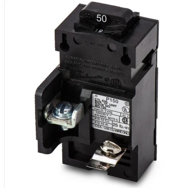 Siemens P150 1-Pole 50-Amp Pushmatic Circuit Breaker - Refurbished
