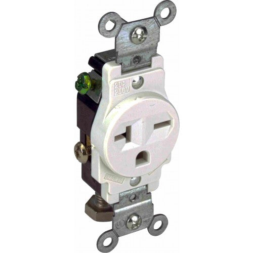 Orbit SR20-250-I 20A 250V Single Receptacle - Ivory