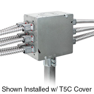 Orbit T5B-50/200 True 5" Square Box, 3-1/4" Deep, 1/2" To 1" MKO, 1" To 2" CKO