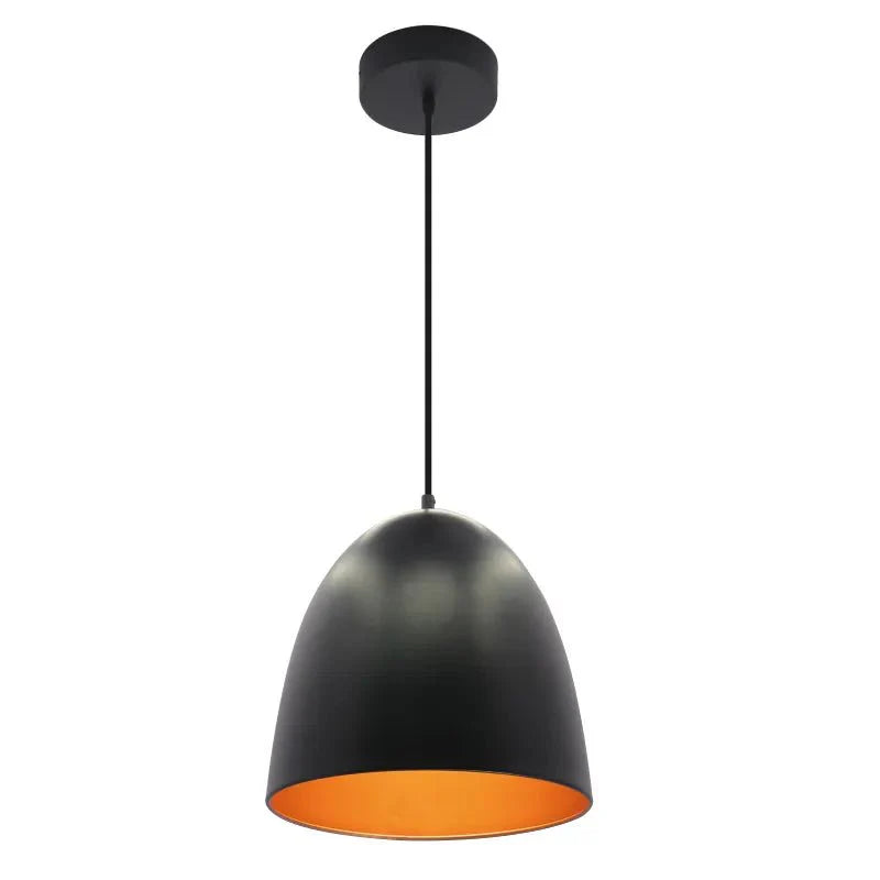 Westgate 24W, 2700K, LCFR-MCT5-BG-24W-27K, 12" Large Integrated LED Dome Pendant with 6Ft Cord - Black/Gold