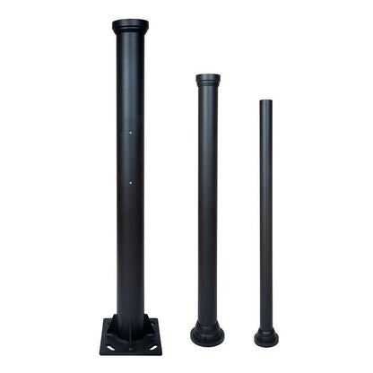 Westgate 120In Decorative Pole D1 Series, 3Pc, 2.36In Tenon, Black Led Outdoor Light - Black - Sonic Electric