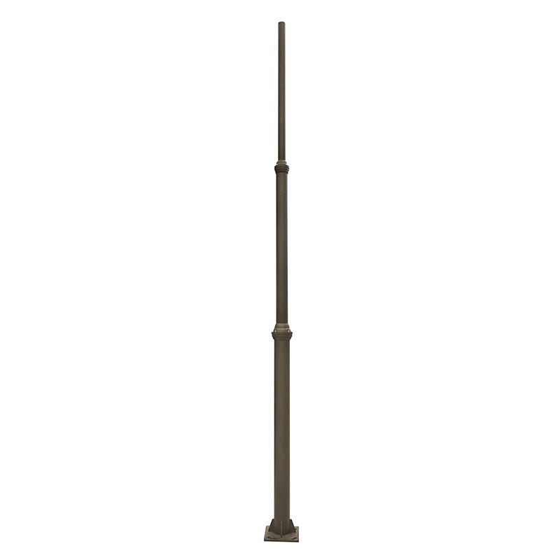 Westgate 120In Decorative Pole D1 Series, 3Pc, 2.36In Tenon, Bronze Led Outdoor Light - Bronze - Sonic Electric