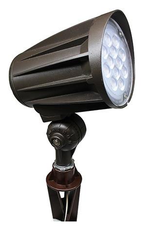 Westgate FLV12-6W-50K, Westgate 12V LED Bullet Landscape Flood Light with 1/2" Knuckle - 6W, 12W, 24W, or 32W - Silver