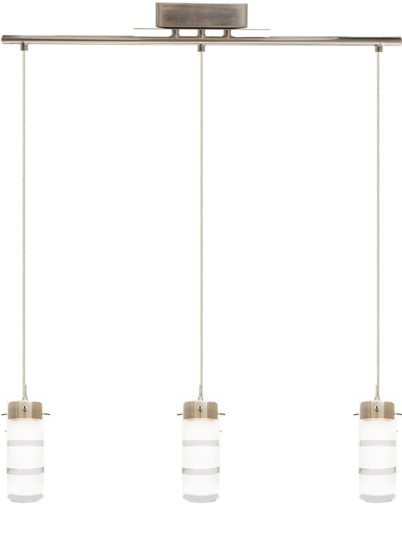 Westgate 36W, 3500K, LCFB-3LS-MCT5-36W-35K, Triple Integrated LED Pendant Lights With Straight Bar - Brushed Nicke