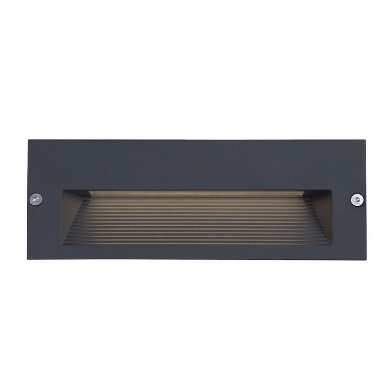 Westgate 8x3In Square Step Light, 10W/15W, 3000K/4000K/5000K, Led Outdoor Light - Graphite - Sonic Electric