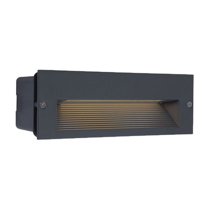 Westgate 8x3In Square Step Light, 10W/15W, 3000K/4000K/5000K, Led Outdoor Light - Graphite - Sonic Electric
